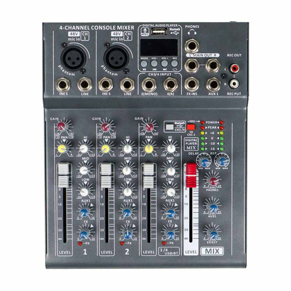 Jual MIXER MINI MIXER PORTABLE MIXER DJ 4 CHANNEL DESIGN BY LEORY PORT