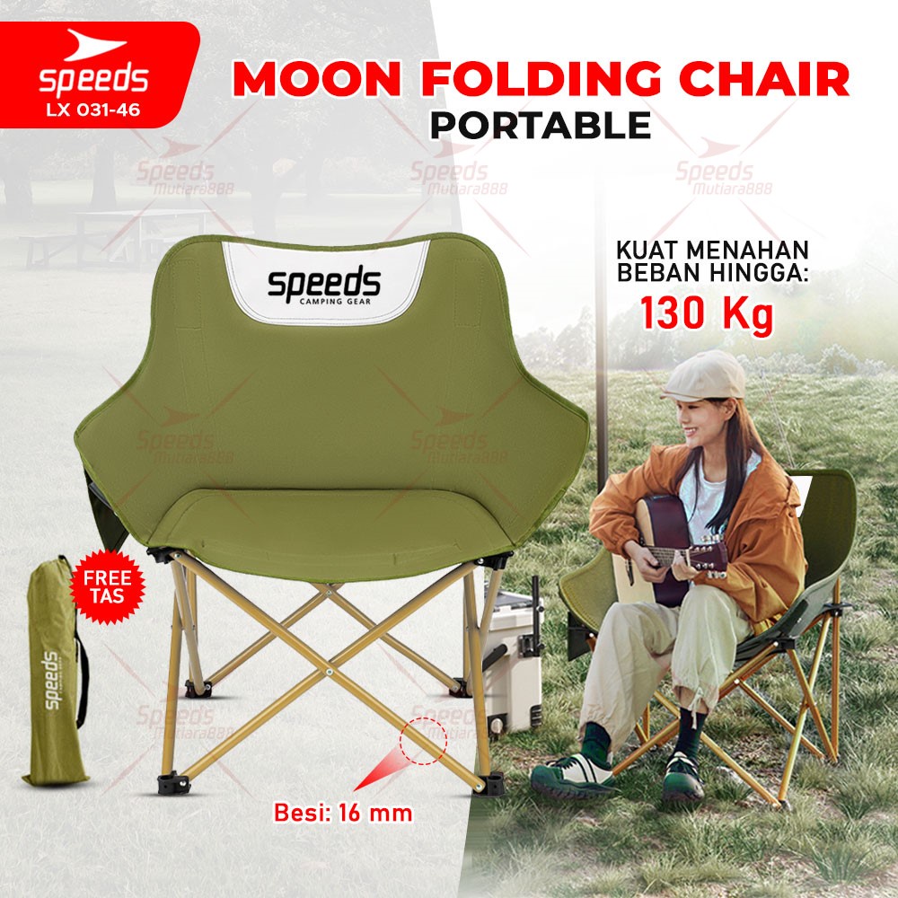 Jual Speeds Kursi Lipat Bulat Moon Folding Chair Keranjang Camping Tenda Mancing Praktis Outdoor