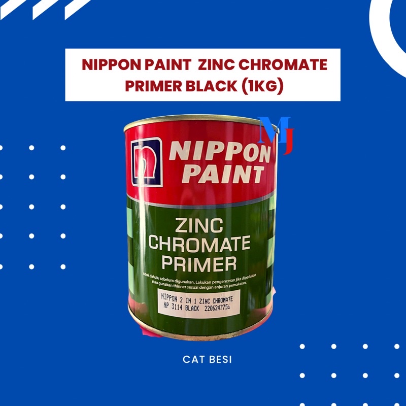 Jual Cat Besi Nippon Paint Zinc Chromate Primer Black (1kg) Shopee