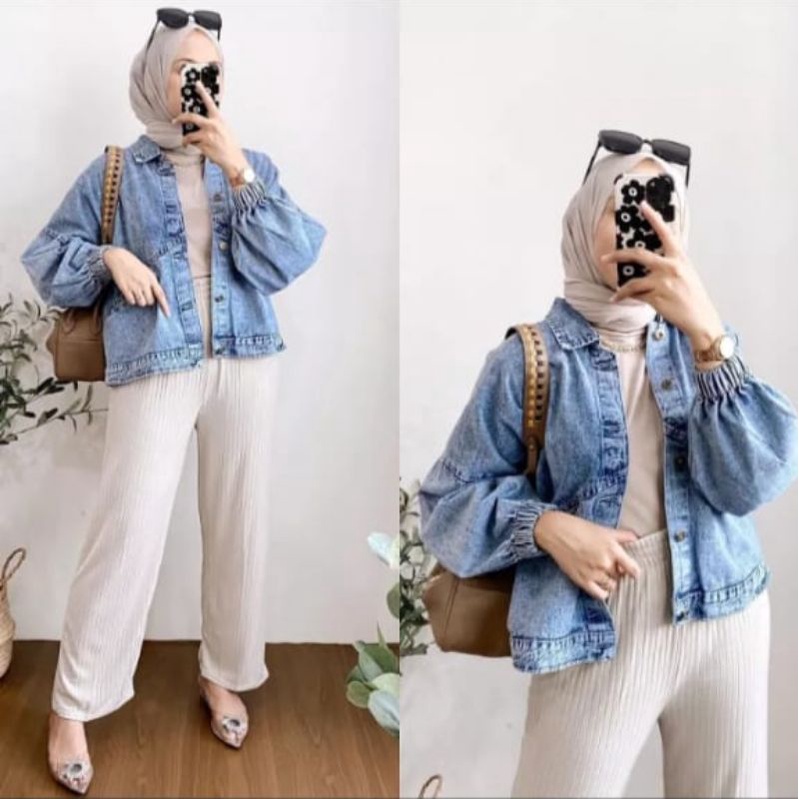 Jaket Levis Ootd Jaket Denim Oversize Pakai Jaket Levis Ootd Hijab