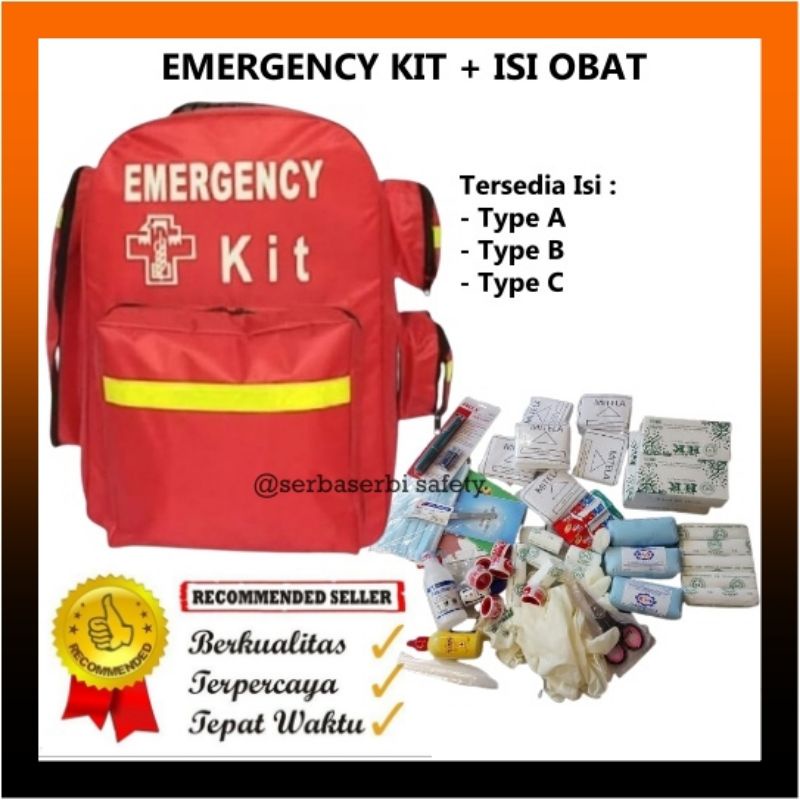 Jual Tas Ransel P3K / Tas Ransel Isi P3K / Emergency Kit Type A Type B ...