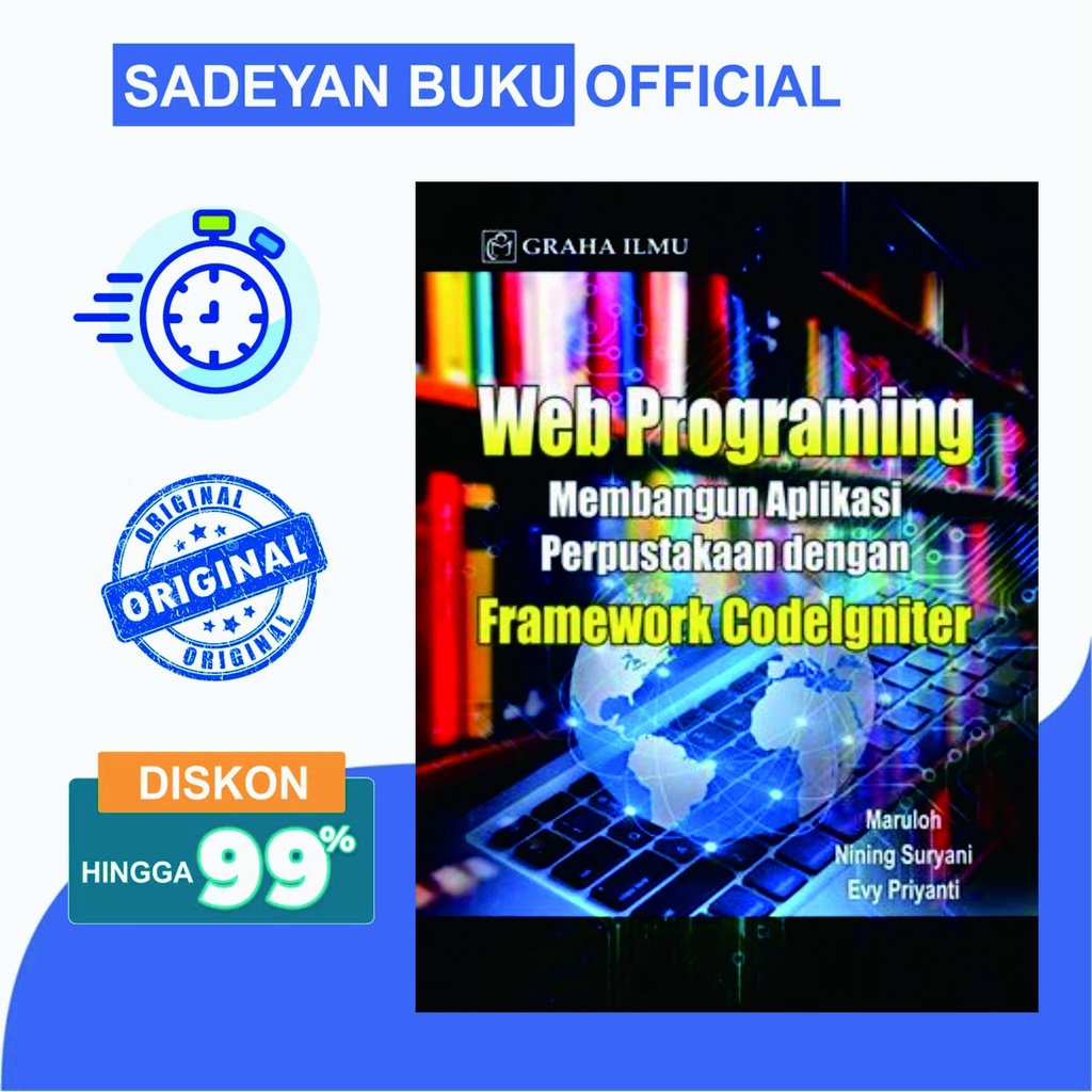 Jual Web Programing Membangun Aplikasi Perpustakaan Dengan Framework Codeigniter Graha Ilmu 9570