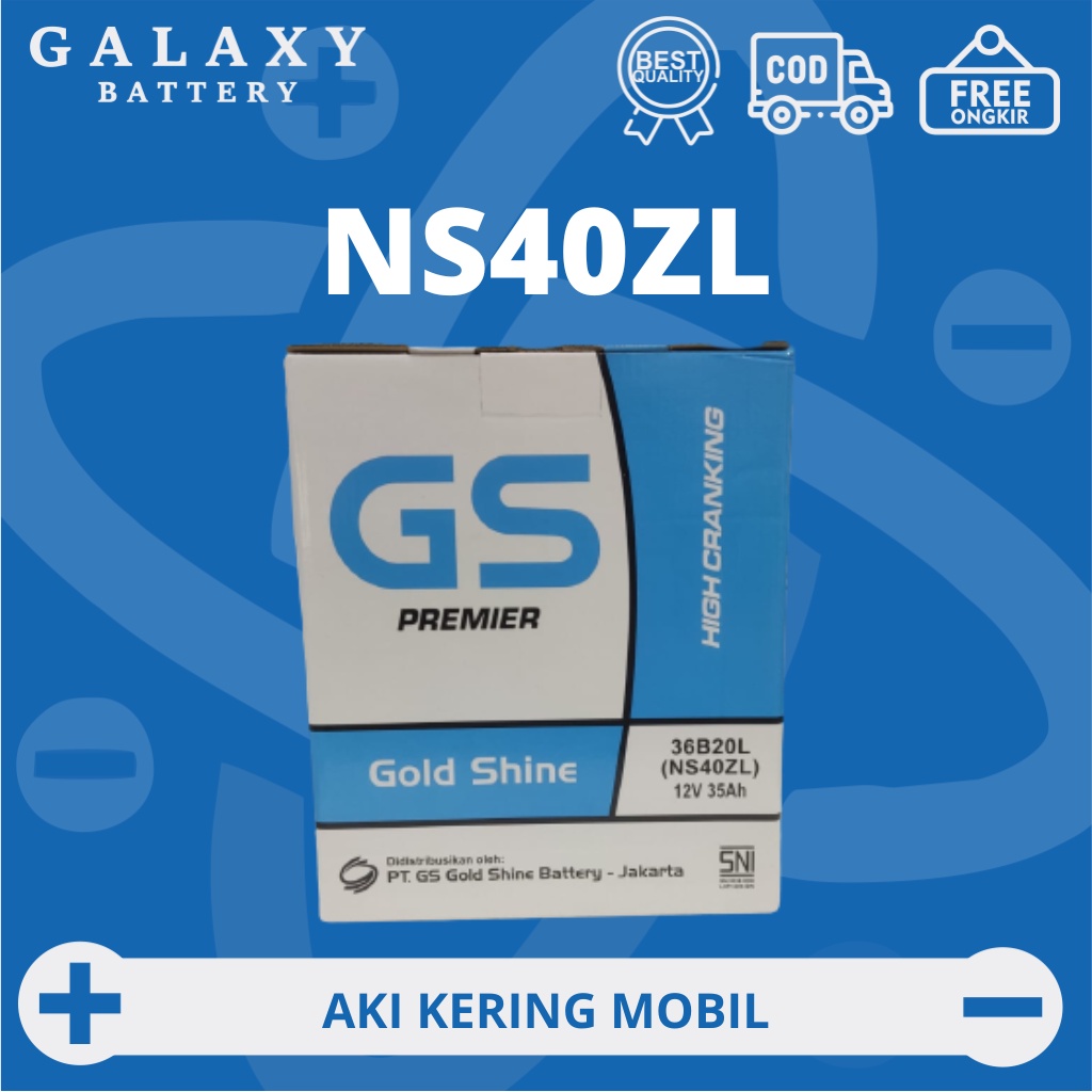 Jual Aki Mobil GS Basah Mobil KIA Visto, Picanto, New Rio NS40ZL Aki