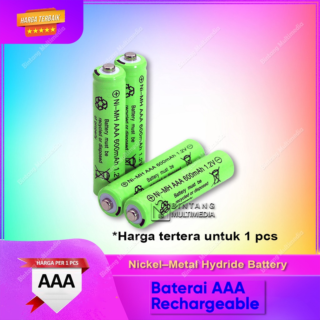 Jual Baterai Aaa Rechargeable Nimh Batre Cas Isi Ulang Batrei Ukuran A3