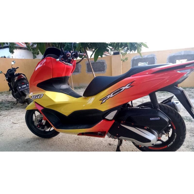 Jual Decal sticker PCX 160 4 valve gradasi dua warna biru merah variasi ...