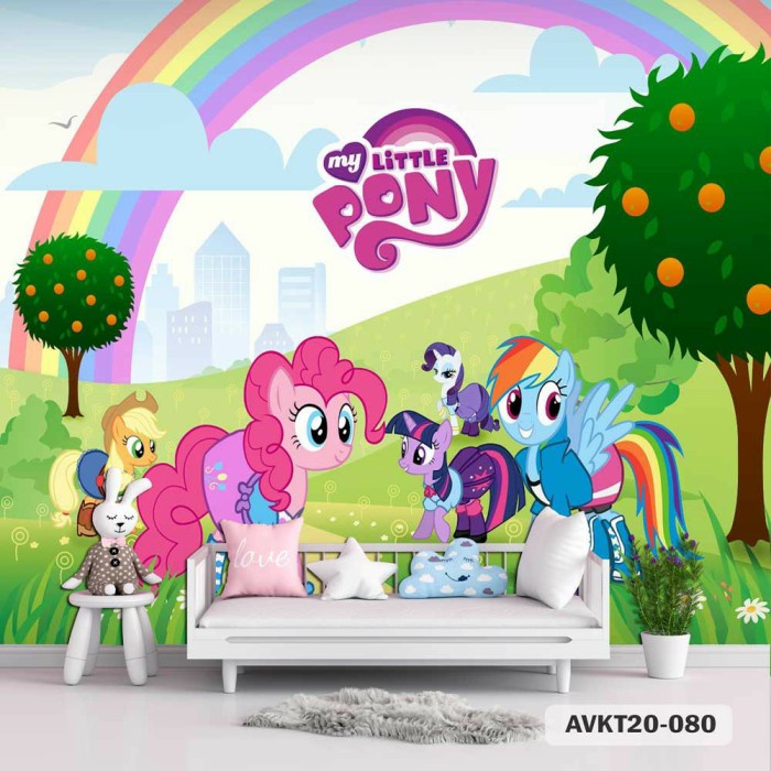 Jual Wallpaper Wallpaper Custom 3D My Little Pony Wallpaper Dinding ...