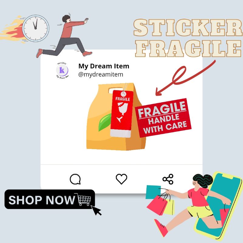 Jual Sticker Fragile Shopee Indonesia