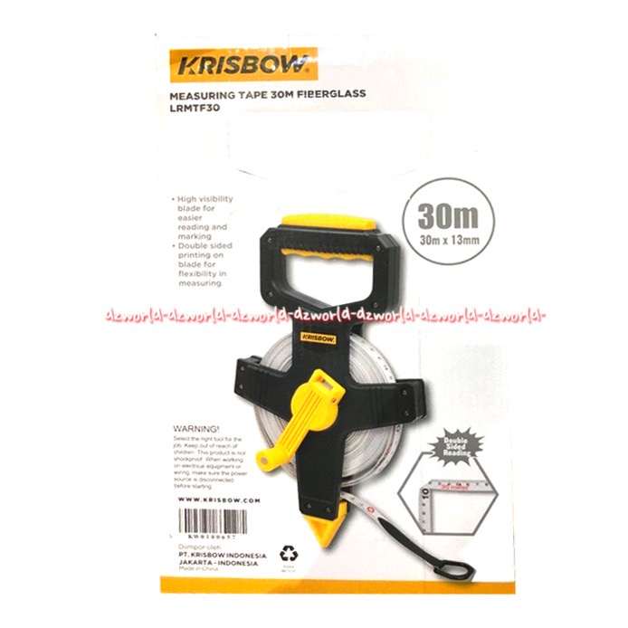 Jual Krisbow Measuring Tape 30meter Fiberglass Meteran Gulung Meteran Tanah Alat Ukur Model