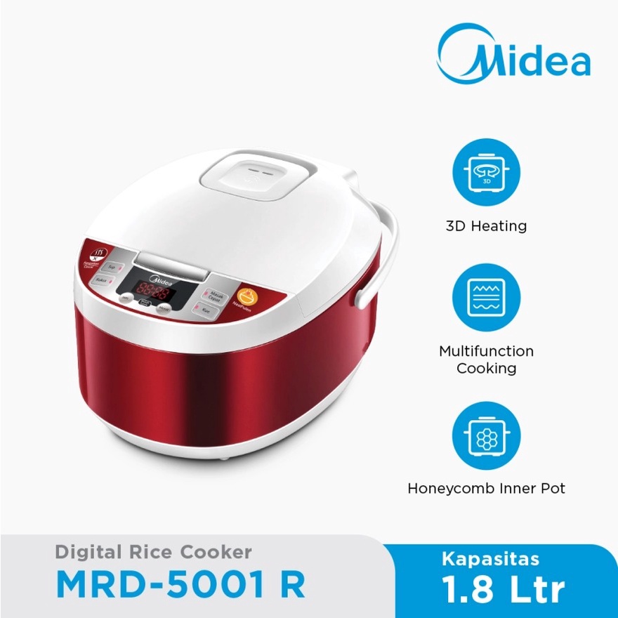 Jual MIDEA Digital Rice Cooker 1.8 Liter (Model MRD5001R) Shopee
