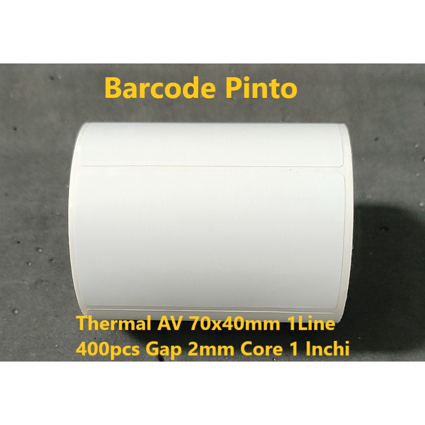 Jual Label Thermal 70x40mm 1Line 400pcs Gap 2mm Core 1 Inchi / Merk AV ...