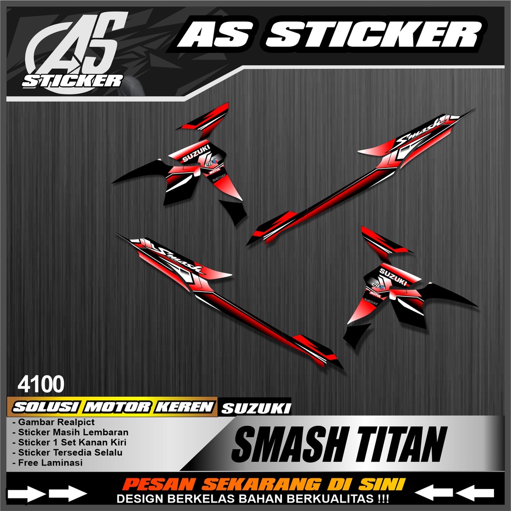 Jual 4100a striping sticker skotlet motor smash titan design racing ...