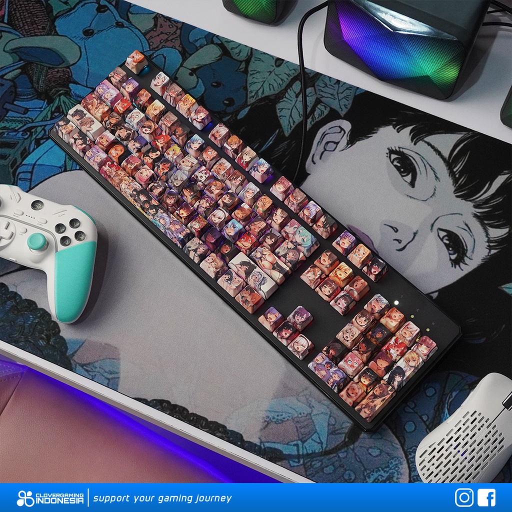 Jual Keycaps Ahegao Hentai PBT SATUAN Anime Waifu Manga