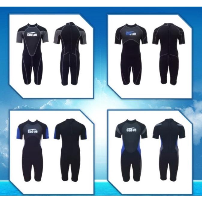 Jual BAJU DIVING SNORKELING WETSUIT DRYSUIT Neoprene Shorty Wetsuit all