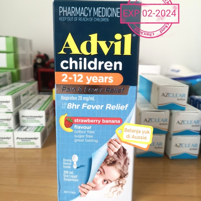 Jual Advil Children 212 Years Ibuprofen 20Mg/Ml Strawberry Banana