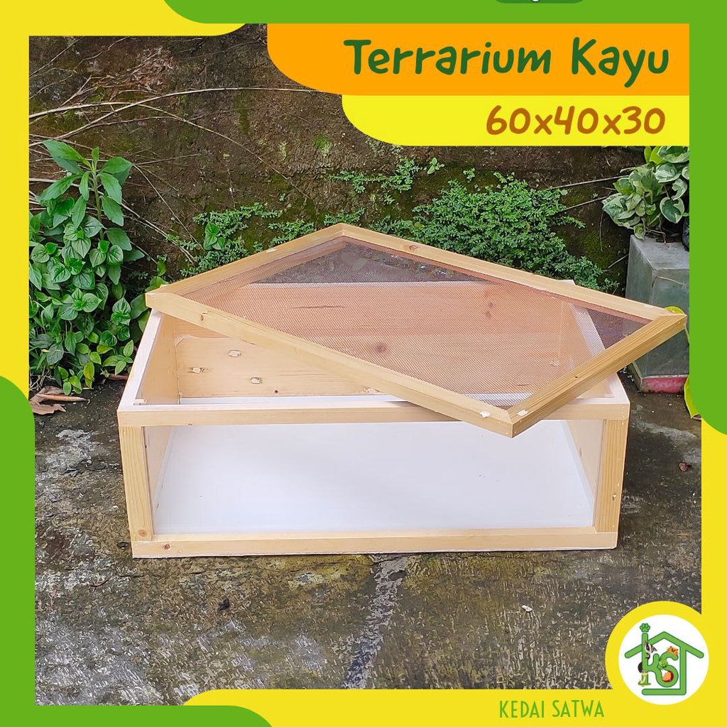 Jual Terrarium Kayu Kandang Reptile Bearded Dragon, Iguana, Snake
