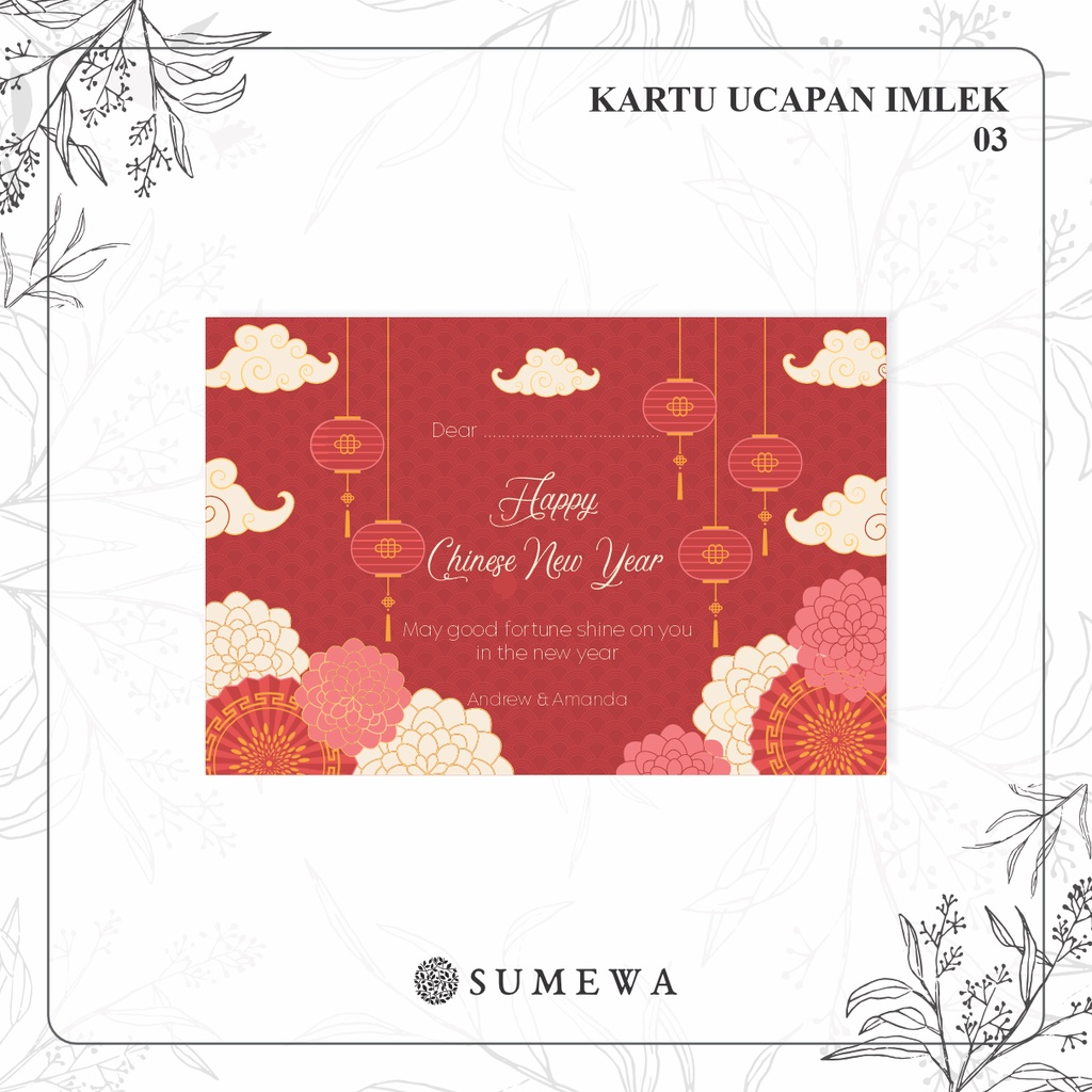 Jual Kartu Ucapan Imlek / Kartu Ucapan Tahun Baru China / Kartu Ucapan