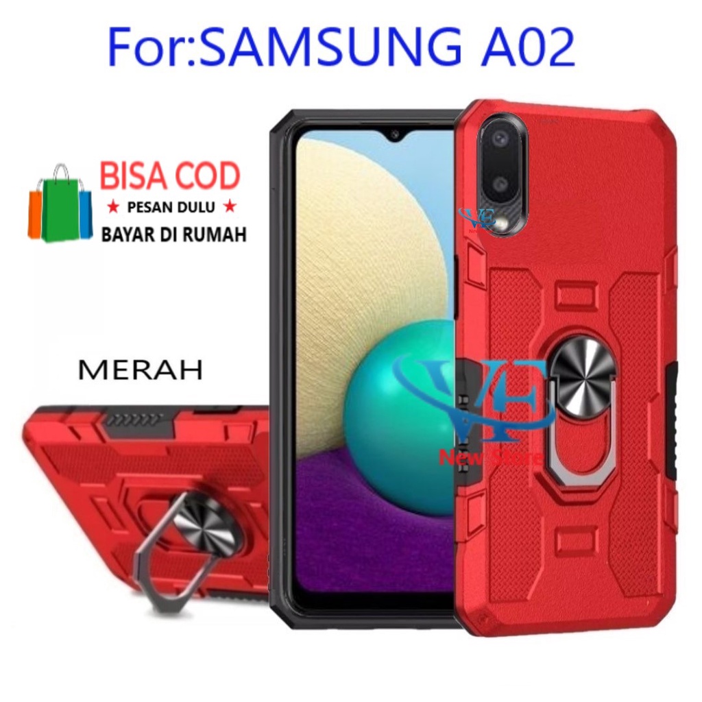 Jual CASING SAMSUNG A02- HARD CASE STANDING ROBOT HIT EYE RING--SOFT ...