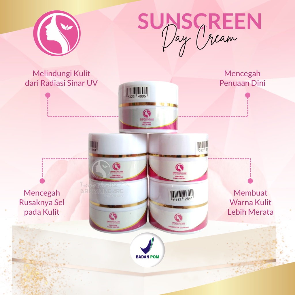 Jual DRW SKINCARE SUNSCREEN DRW CREAM SIANG DRW SUNSCREEN PENCERAH ...