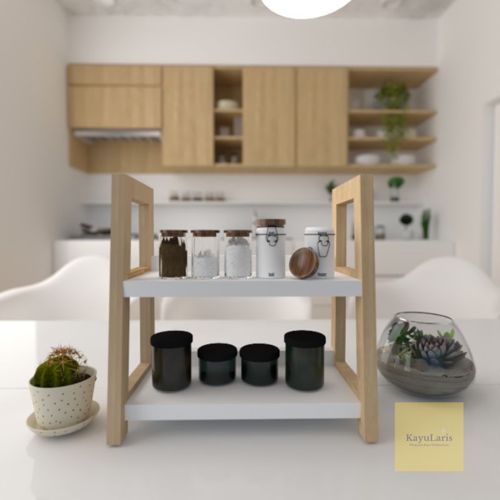 Jual Rak Dapur Dua Tingkat Unik Estetik Rak Serbaguna Minimalis Rak ...