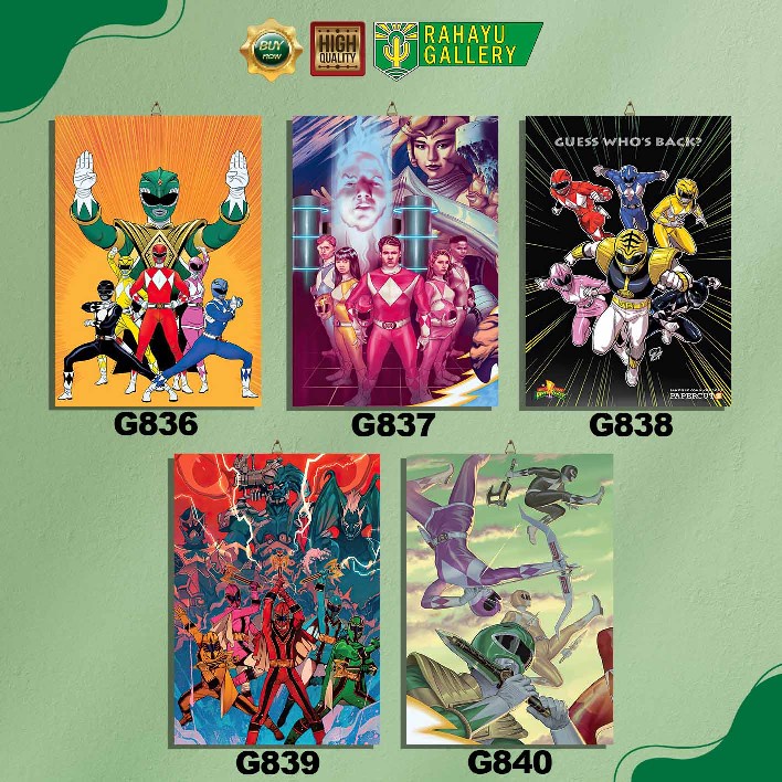 Jual WALL DECOR POSTER KAYU PAJANGAN DINDING POWER RANGERS GG836 ...