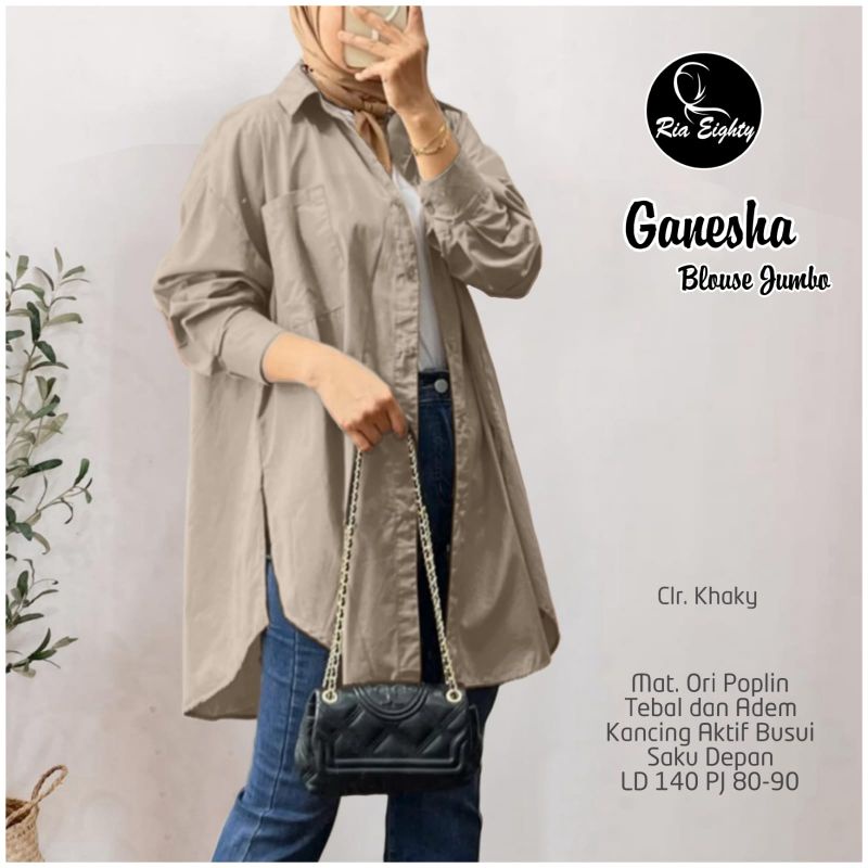 Jual Ganesha Blouse Jumbo Ld 140cm Poplin Adem Dan Tebal Busui