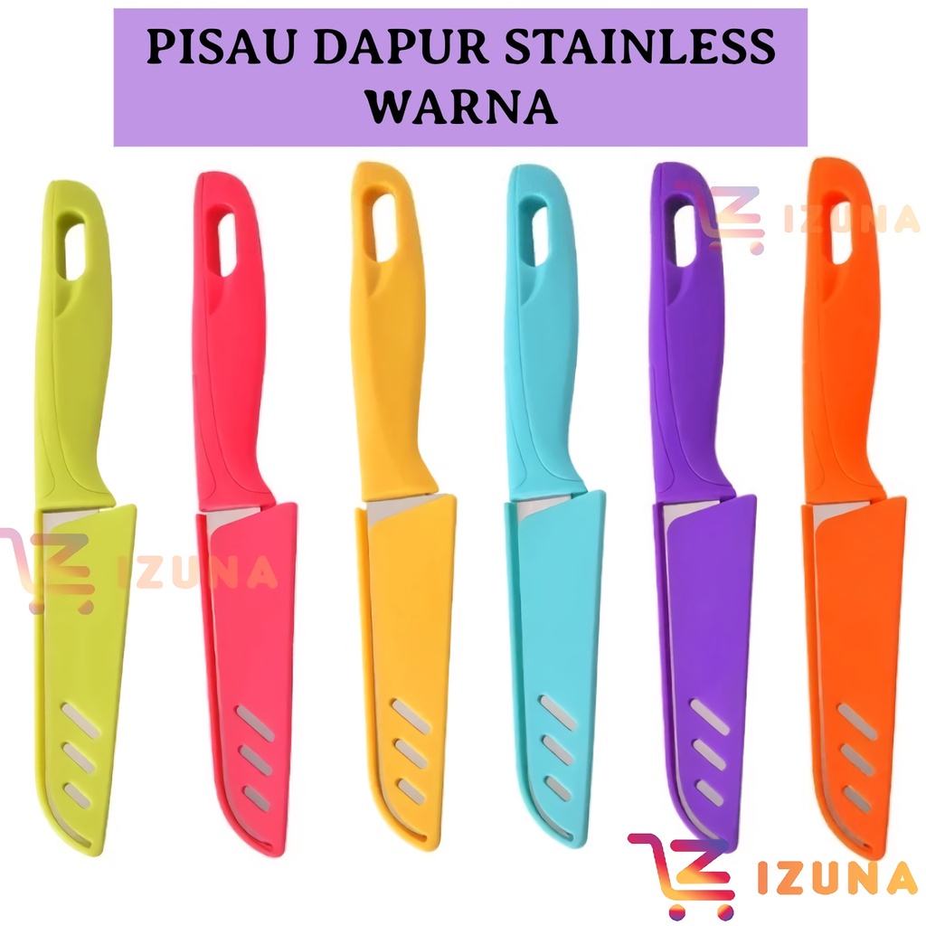 Jual Izuna Pisau Dapur Stainless Warna Pisau Buah Dan Sayuran Pisau Dapur Warna Dengan