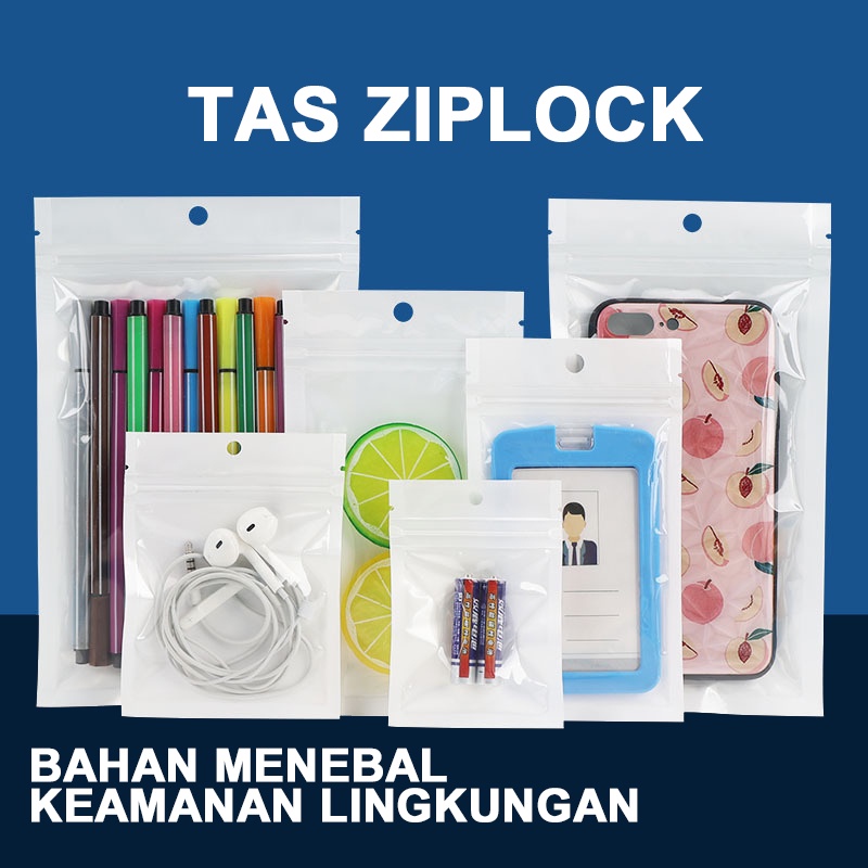 Jual Packing Plastik Klip Aksesoris Ziplock Kantong Aksesoris Plastik Ziplock Klip Putih