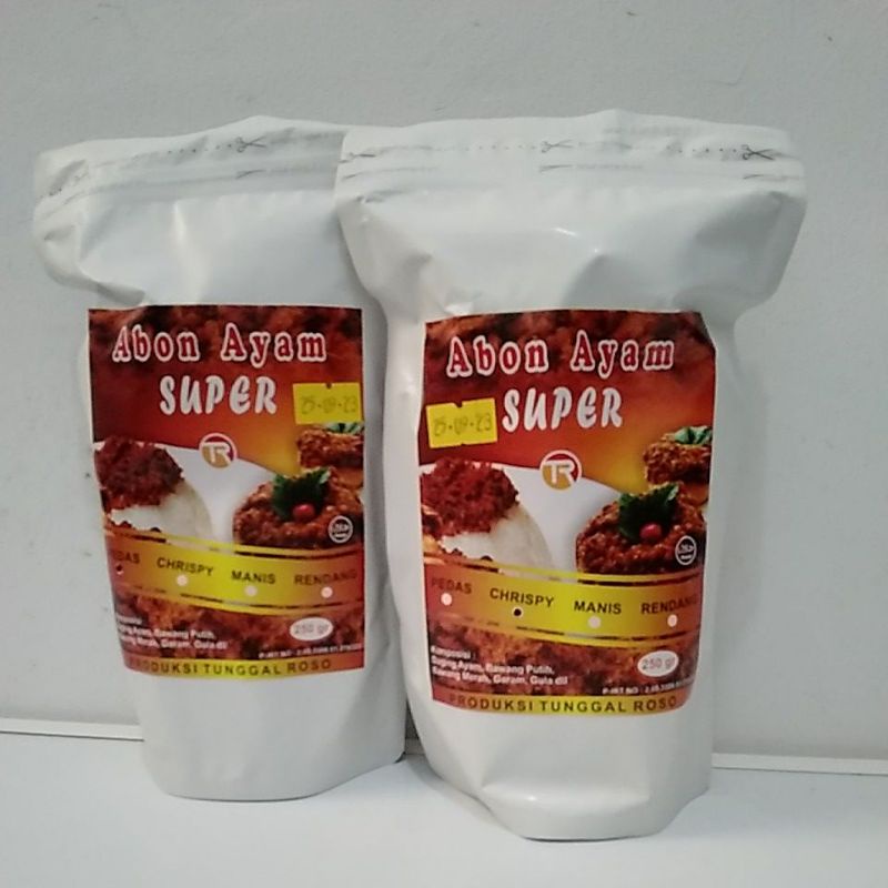 Jual Abon Ayam Super Tunggal Roso Gram Pouch Baru Shopee Indonesia