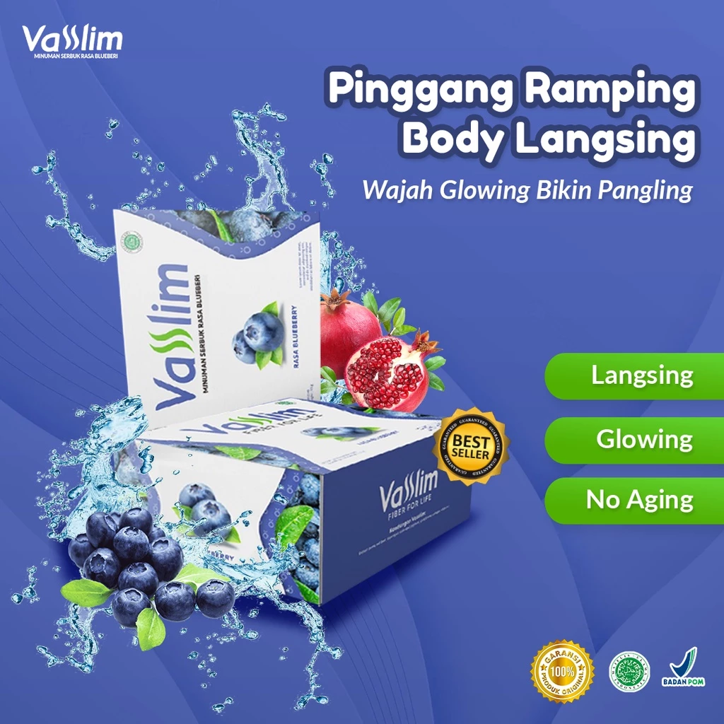 Vasslim Fiber Drink Pelangsing Badan Perut Buncit