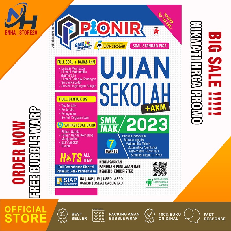 Jual Buku Belajar Latihan Siswa Pionir Ujian Sekolah + AKM SMK / MAK ...