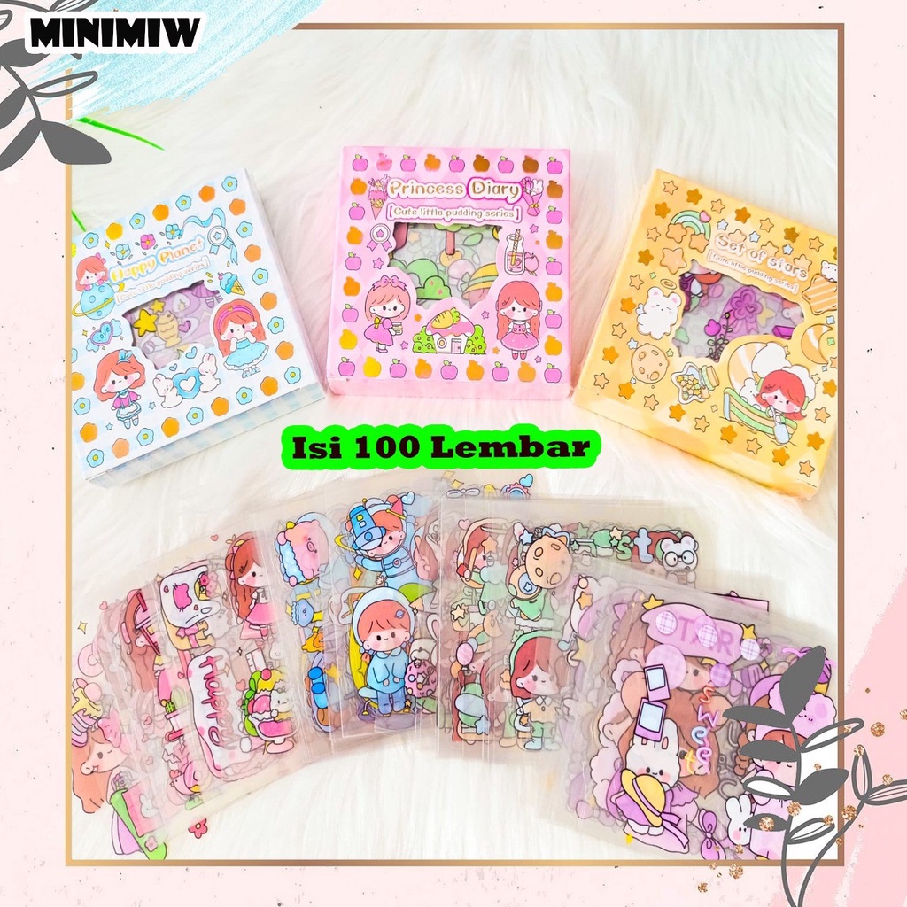 Jual Sticker Box Senmu Mini Set Momo Isi Lembar Daily Manual Cute