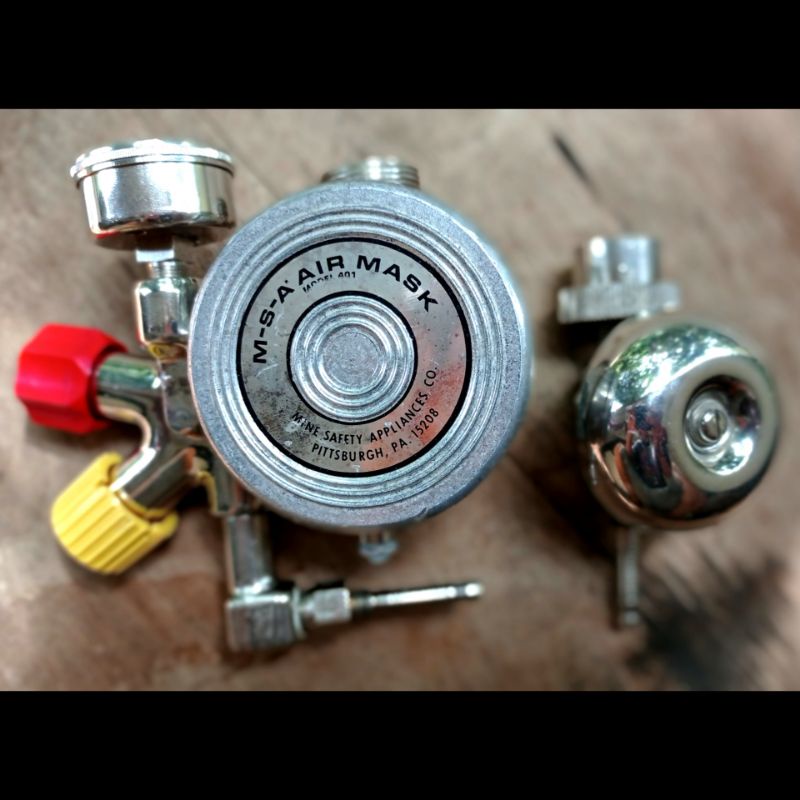 Jual regulator oksigen breathing apparatus MSA air mask made in USA ...