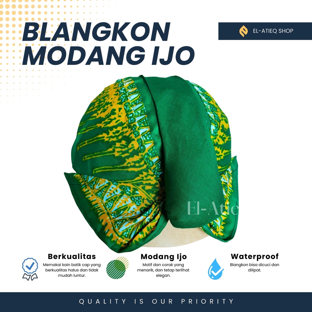 Jual Blangkon Halus Modang Hijau Belangkon Alusan Mataram Yogyakarta ...