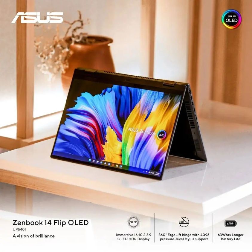 Écran Complet ASUS ZenBook 14 Flip UP5401 - OLED Tactile 2.8K 90Hz, Assemblage Neuf
