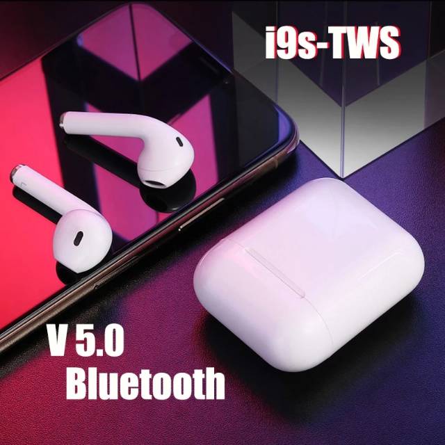 BT Best Quality Tws i9s Bluetooth Airpods Earpods Wireless HEADSET EARPHONE BLUETOOTH i 9S TWS V5.0 V 5.0 Headset bluetooth i9s tws airpods True
