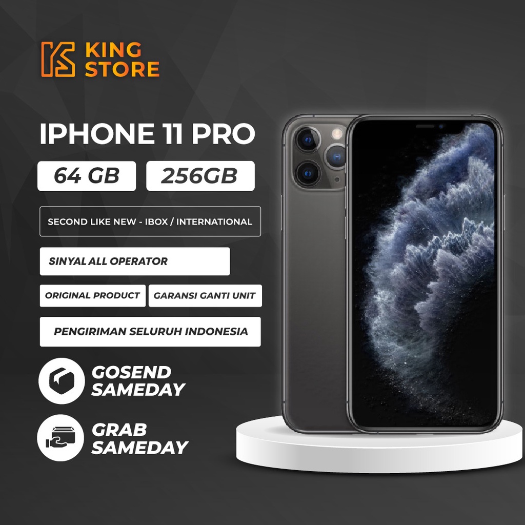 Jual IPHONE 11 PRO 64 256 GB SECOND MULUS INTER IBOX - 64GB INTER