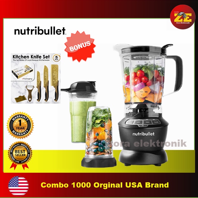 Jual Nutribullet Blender Combo 1000W 7Pc Dark Gray Shopee Indonesia