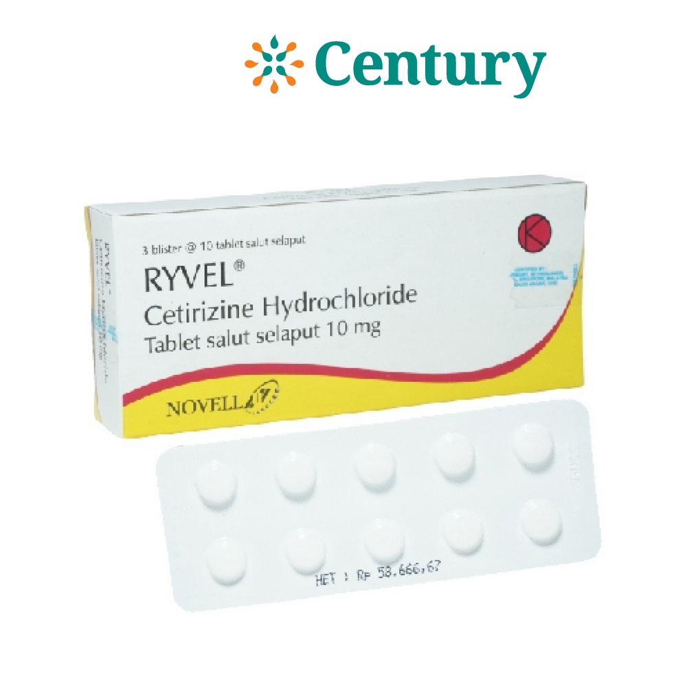 RYVEL 10 MG 1 BLISTER @ 10 TABLET SALUT SELAPUT