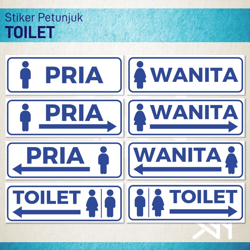 Jual Sticker Stiker Penunjuk Toilet Wc Pria Wanita Tanda Panah