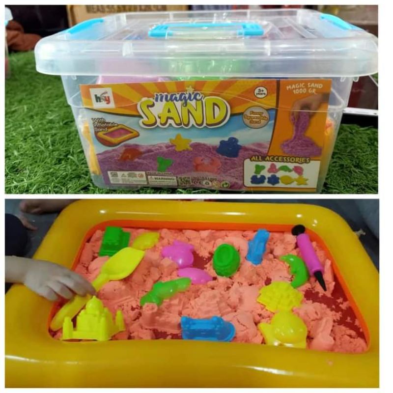 Jual Mainan Pasir ajaib 1 kg tatakan balon MAGIC SAND 1 Kg TATAKAN ...