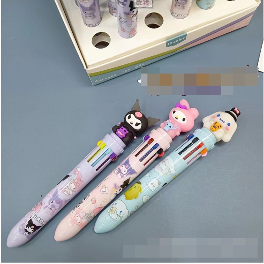 Jual PULPEN WARNA WARNI KUROMI | 10COLORFULL PEN | PEN SANRIO | PEN ...