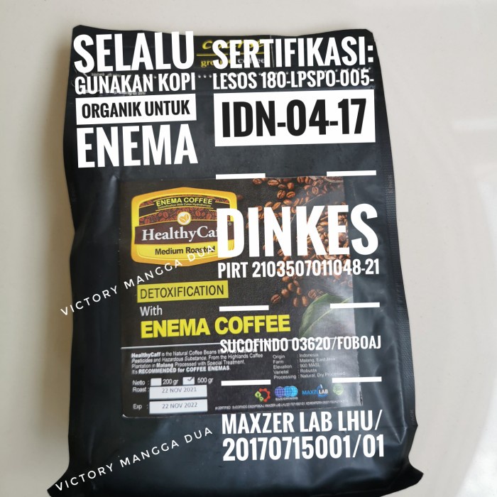 Jual Terapi Healthy Caff (Kopi Enema) Medium Roasted Enema Kopi Organik ...