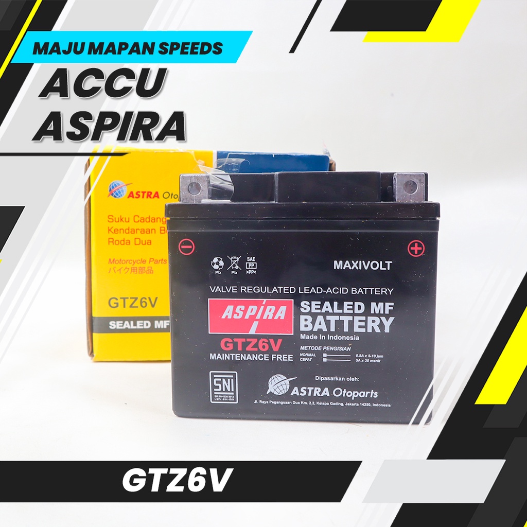 Jual Accu GTZ6V Aspira / Aki kering aspira / Aki Vario 125 / aki vario