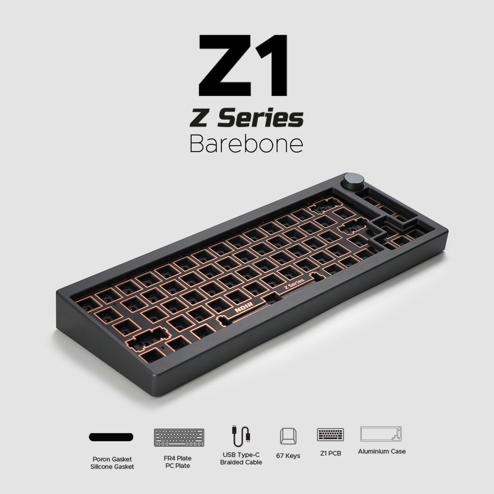 Jual Noir Z1 Aluminum Custom Mechanical Keyboard | Shopee Indonesia