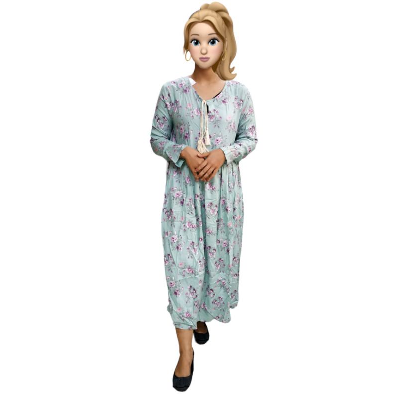 midi dress bangkok remaja Jual MIDI DRESS BANGKOK GAMIS BANGKOK WANITA LONG CARDI OUTER CARDIGAN BANGKOK  REMAJA WANITA MOTIF BUNGA PEREMPUAN FULL KANCING BUSUI BISA DISERUT TALI  PITA IMPORT