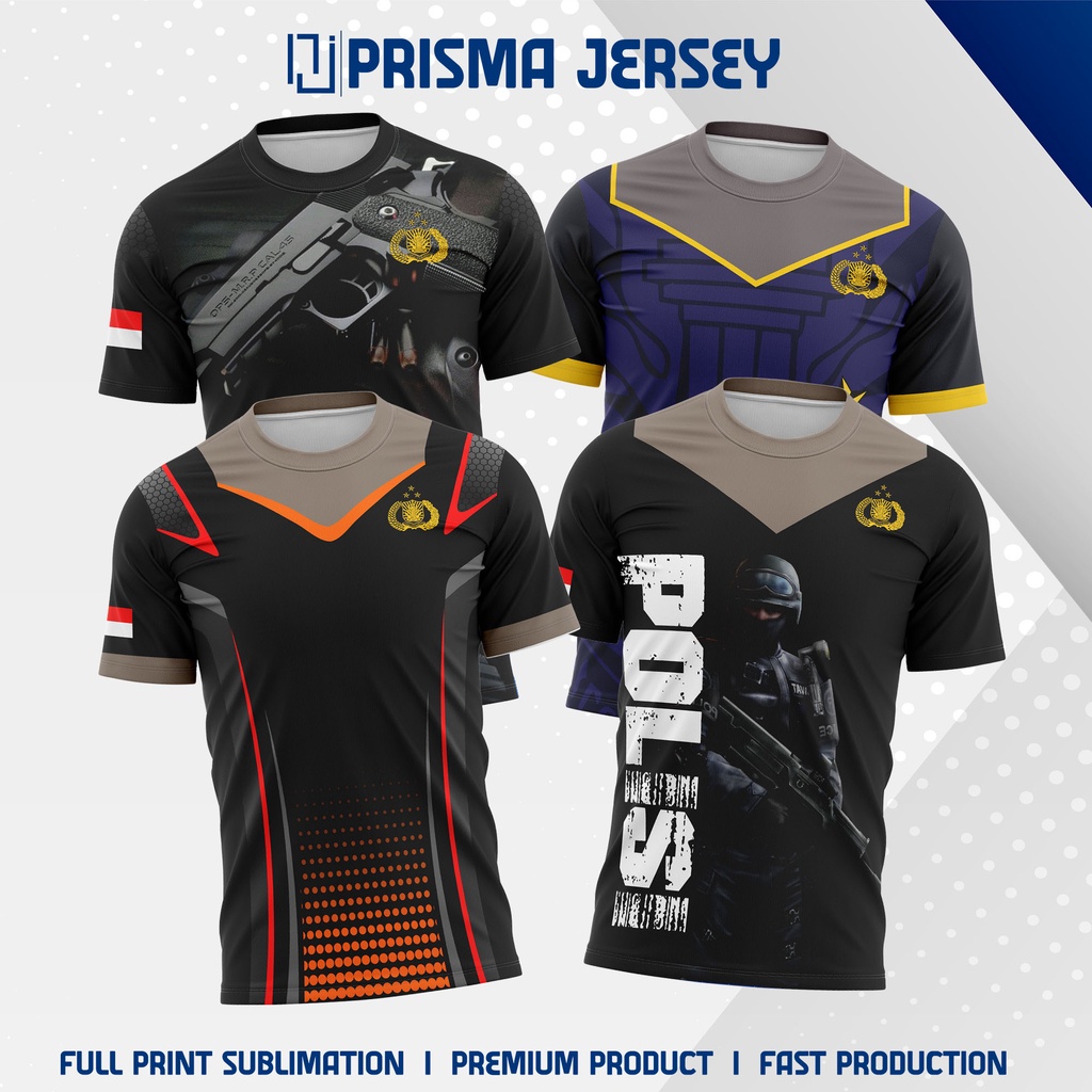 Jual JERSEY BAJU KAOS POLISI TRIBRATA / POLICE / MILITER / COKLAT ...