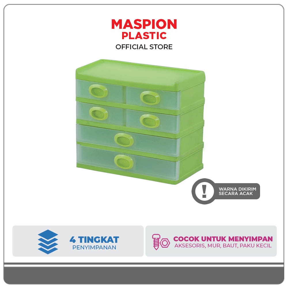 Jual Maspion Laci Mini Container Plastik - Beauty Box S4L2 (4 Susun ...