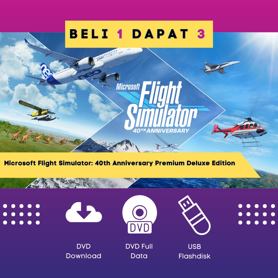 Jual Microsoft Flight Simulator 40th Anniversary Premium Deluxe Edition Shopee Indonesia 4129