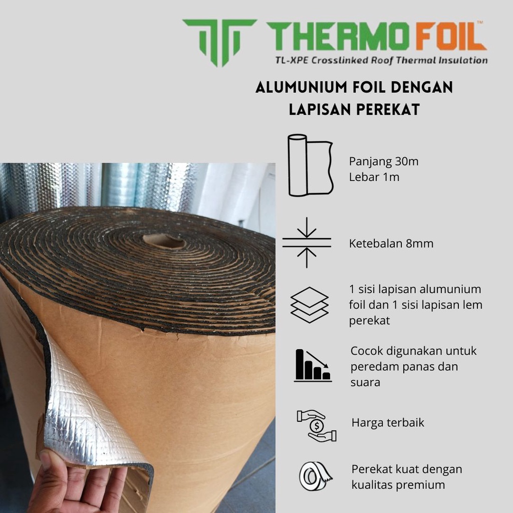 Jual Alumunium Foil Dengan Lem Perekat Alumunium Foil Tempel Alumunium Foil Meteran