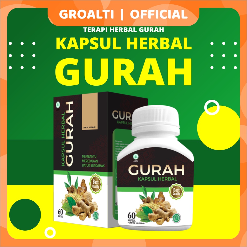 Jual Kapsul Herbal Gurah Original Atasi Batuk And Pernafasan 60 Kapsul Shopee Indonesia 9295